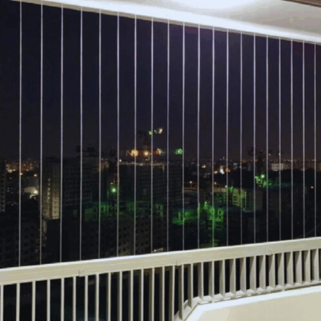 transparent safety grills for balconies and windows