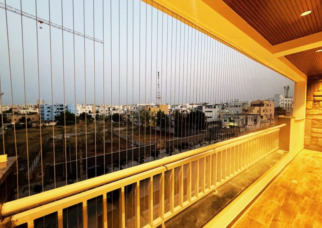 invisible balcony grills for high-rise buildings in Bangalore
